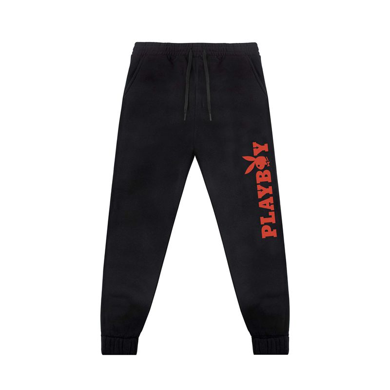 Pantaloni De Trening Barbati Playboy Masthead Negrii Rosii | PYIZ-07149