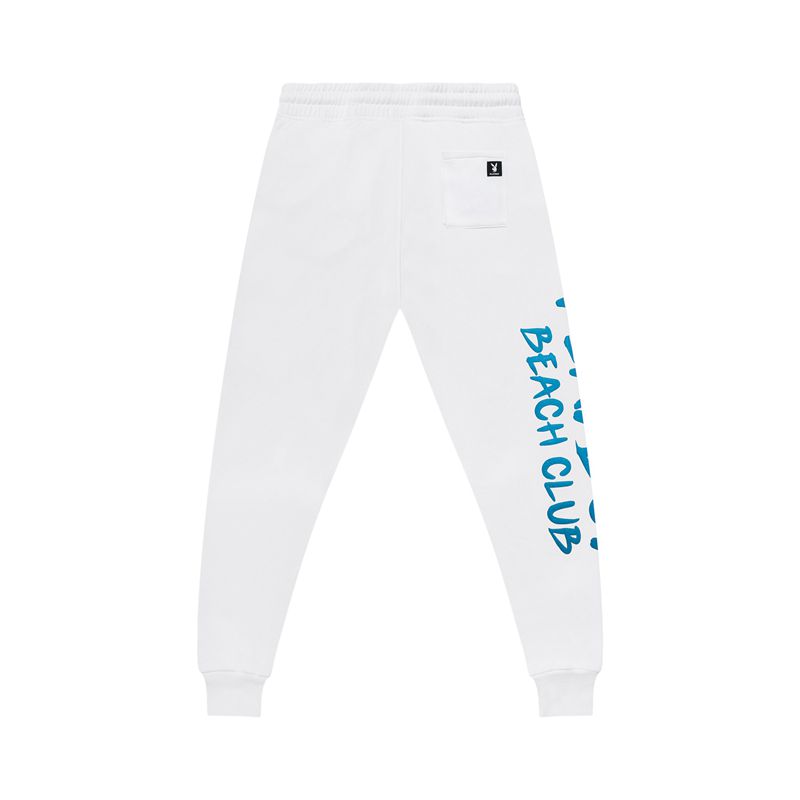 Pantaloni De Trening Barbati Playboy Neon Beach Club Jogger Negrii | FCGD-41865