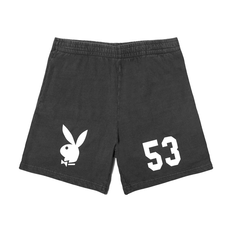 Pantaloni Scurti Barbati Playboy 1953 Sweats Negrii | WYFE-42367