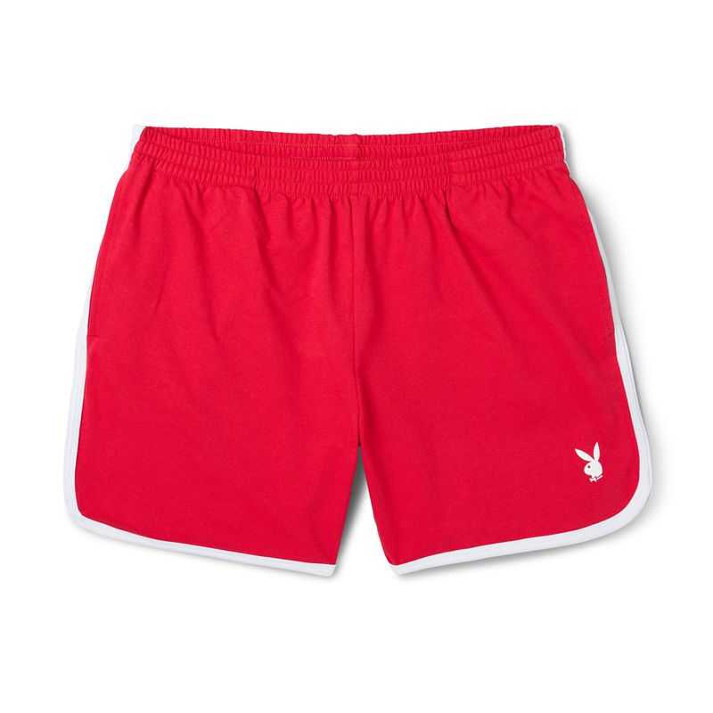 Pantaloni Scurti Barbati Playboy Campout Rosii | PIUV-09326