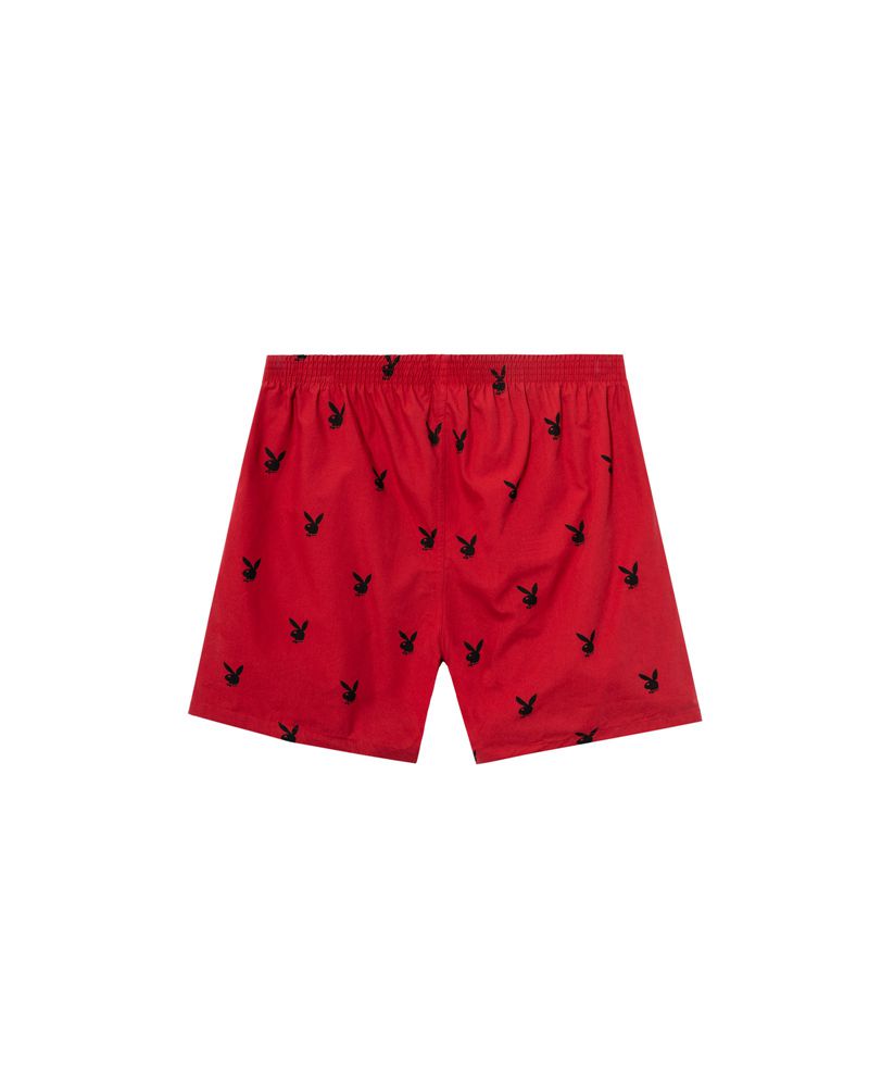 Pantaloni Scurti Barbati Playboy Repeating Rabbit Head Lounge Albastri | DHAP-73516