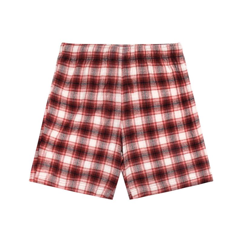 Pantaloni Scurti Barbati Playboy State Line Flannel Rosii | DHJQ-10743