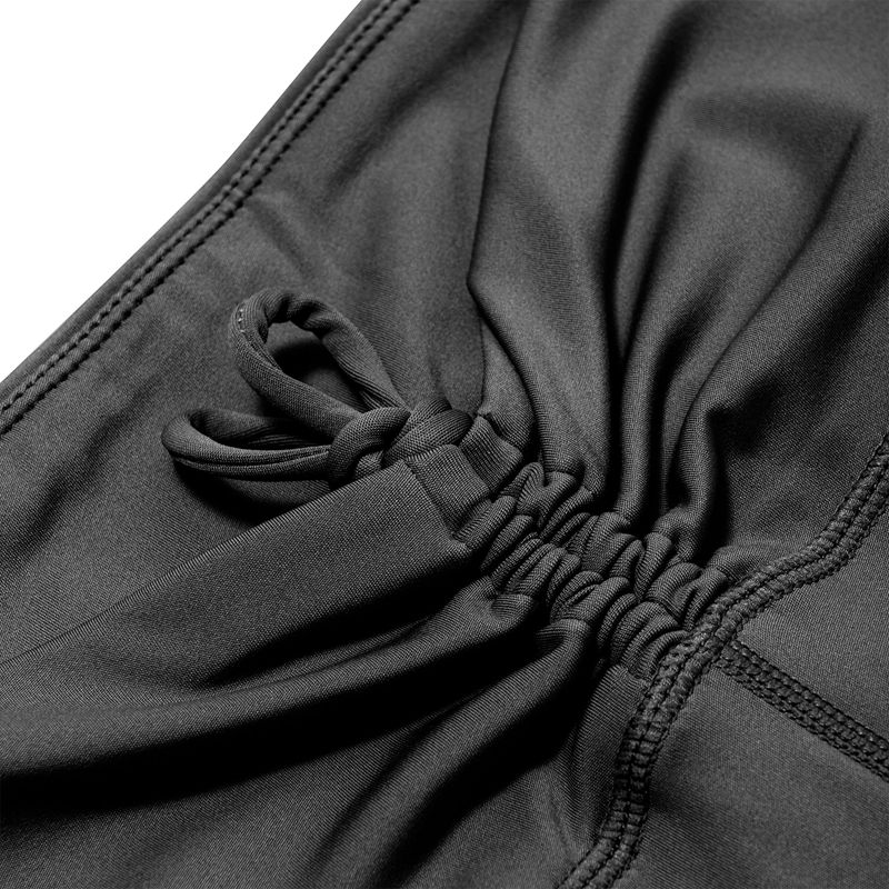 Pantaloni Scurti Dama Playboy Active Tie Ruched Bikes Negrii | ZDQR-30621