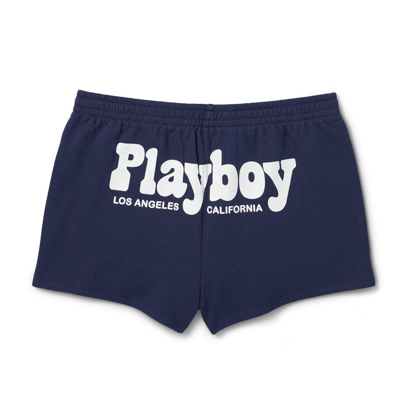 Pantaloni Scurti Dama Playboy Blue Crush Bikes Negrii Albi | TGUR-04975