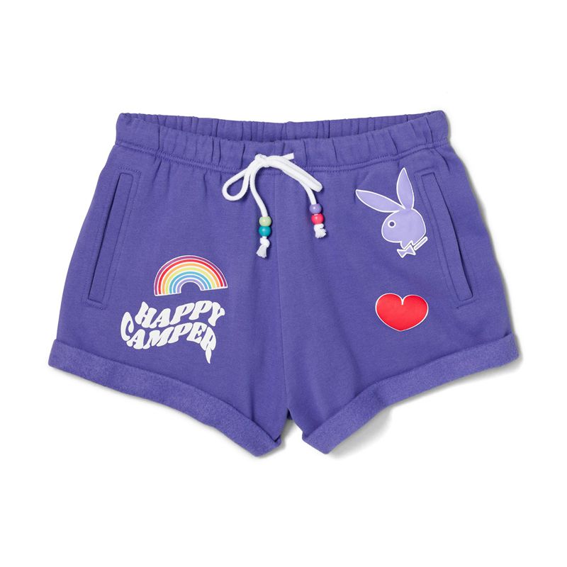 Pantaloni Scurti Dama Playboy Cabin Fever Sweats Violet | GIDK-18594