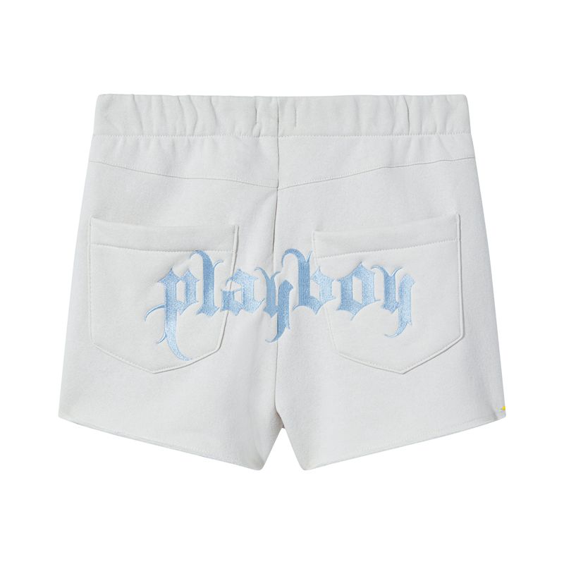 Pantaloni Scurti Dama Playboy Club Sweat Albi | NUKF-52439