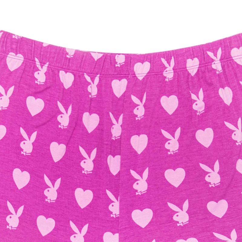 Pantaloni Scurti Dama Playboy Heart Bunny Sleeps Violet Inchis | VFAQ-86435