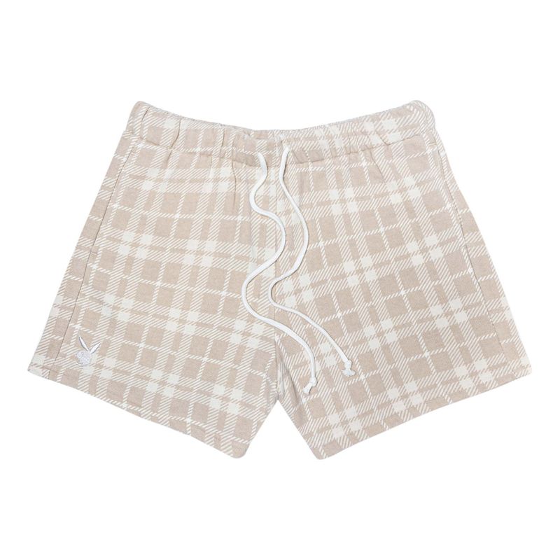 Pantaloni Scurti Dama Playboy Oversized Plaid Maro | VKZR-81749