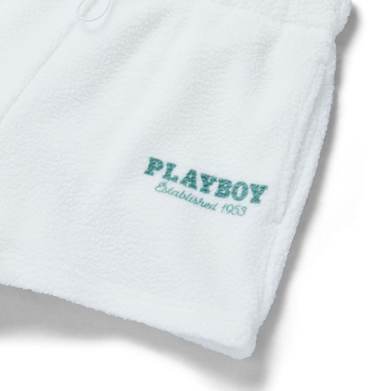 Pantaloni Scurti Dama Playboy Polar Sweats Albi | ZSUW-91402