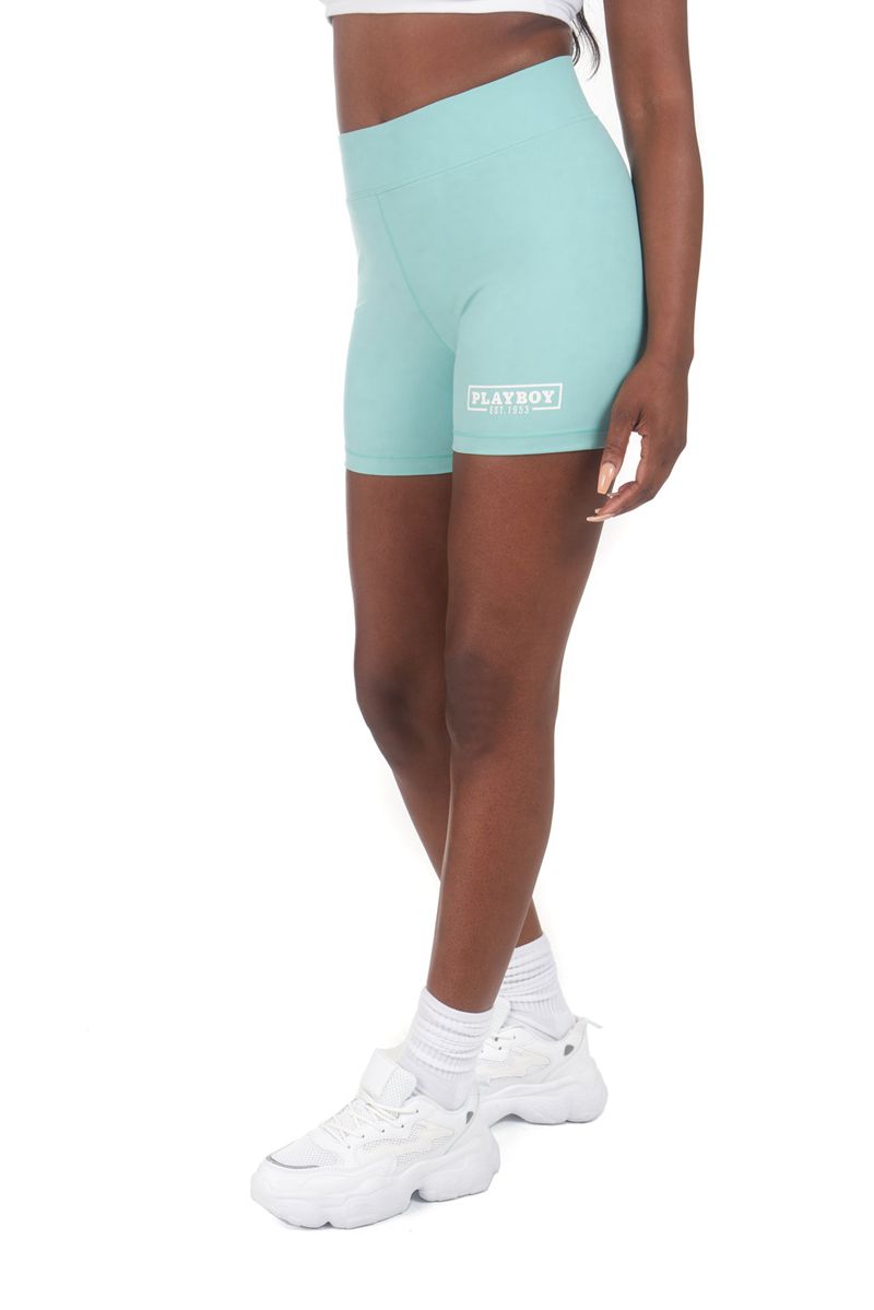 Pantaloni Scurti Dama Playboy Sport Bike Verzi | FYXW-53072