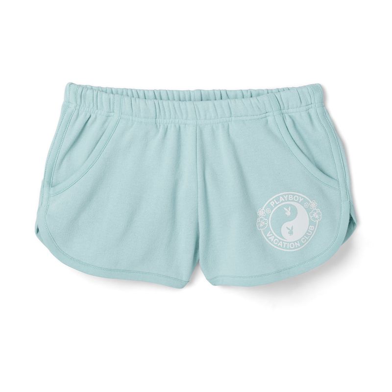 Pantaloni Scurti Dama Playboy Wipeout Dolphins Albastri | PHTZ-50268