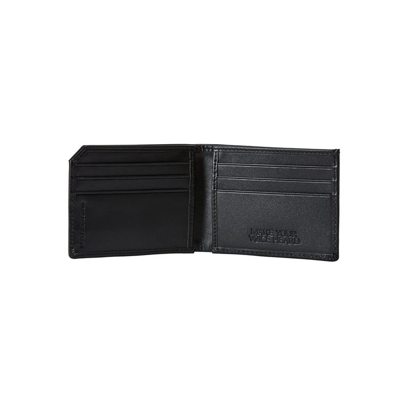 Portofel Barbati Playboy Embossed Slimfold Negrii | QKLI-25149