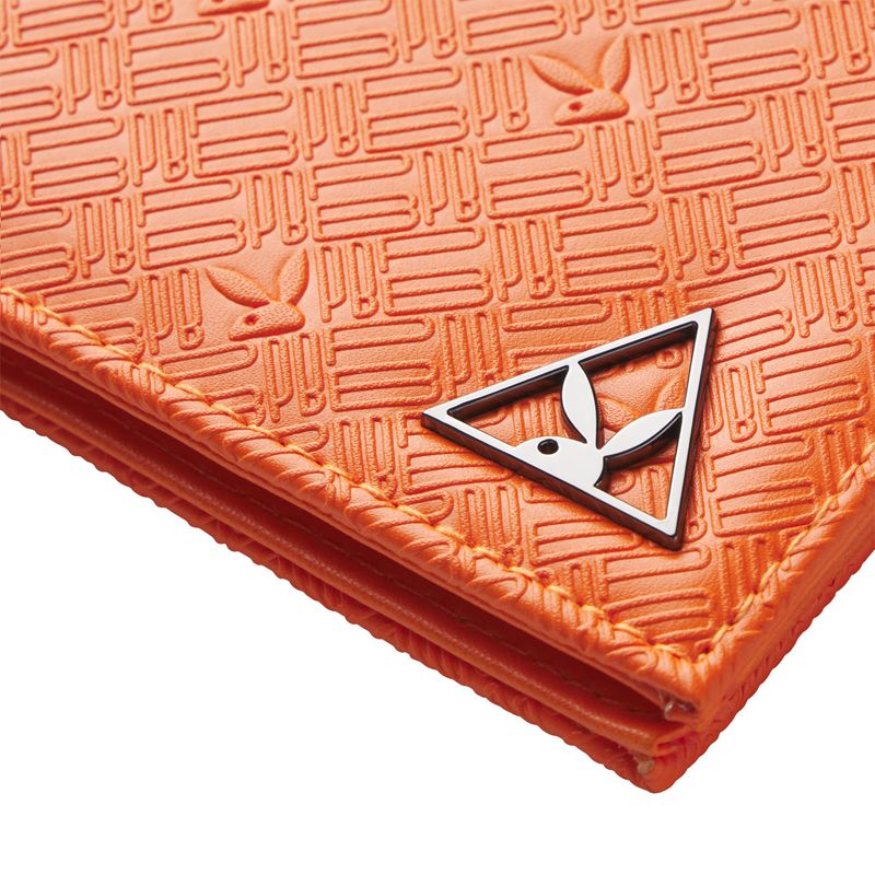 Portofel Barbati Playboy Logo Bifold Portocalii | CJOD-27481