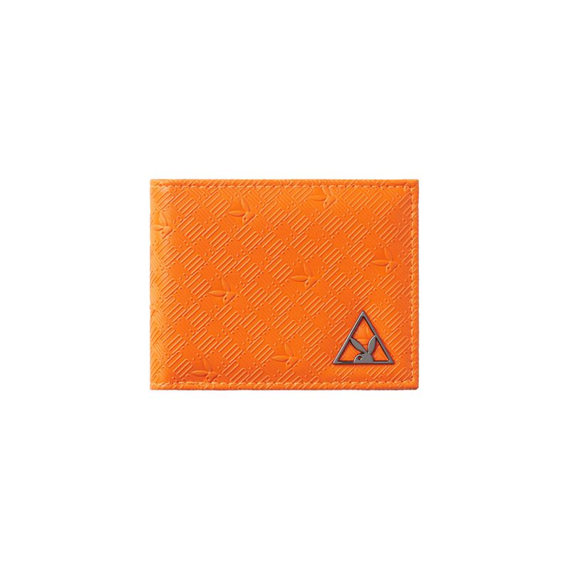 Portofel Barbati Playboy Logo Bifold Portocalii | CJOD-27481