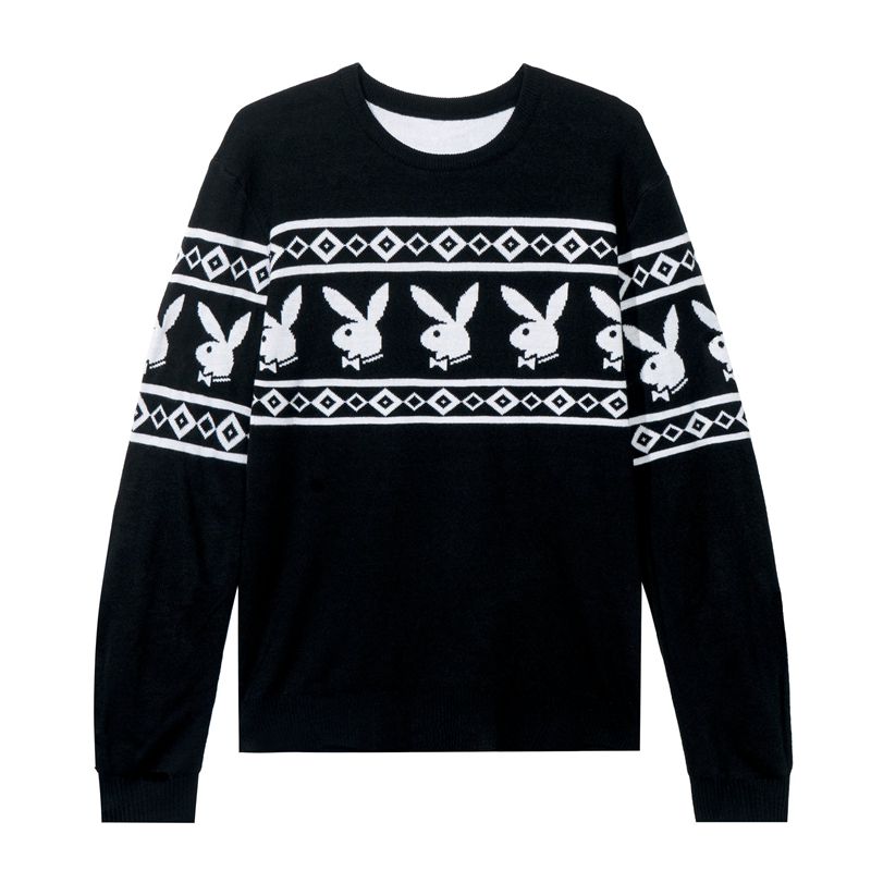 Pulovere Barbati Playboy Rabbit Head Knit Negrii | OTLW-67950