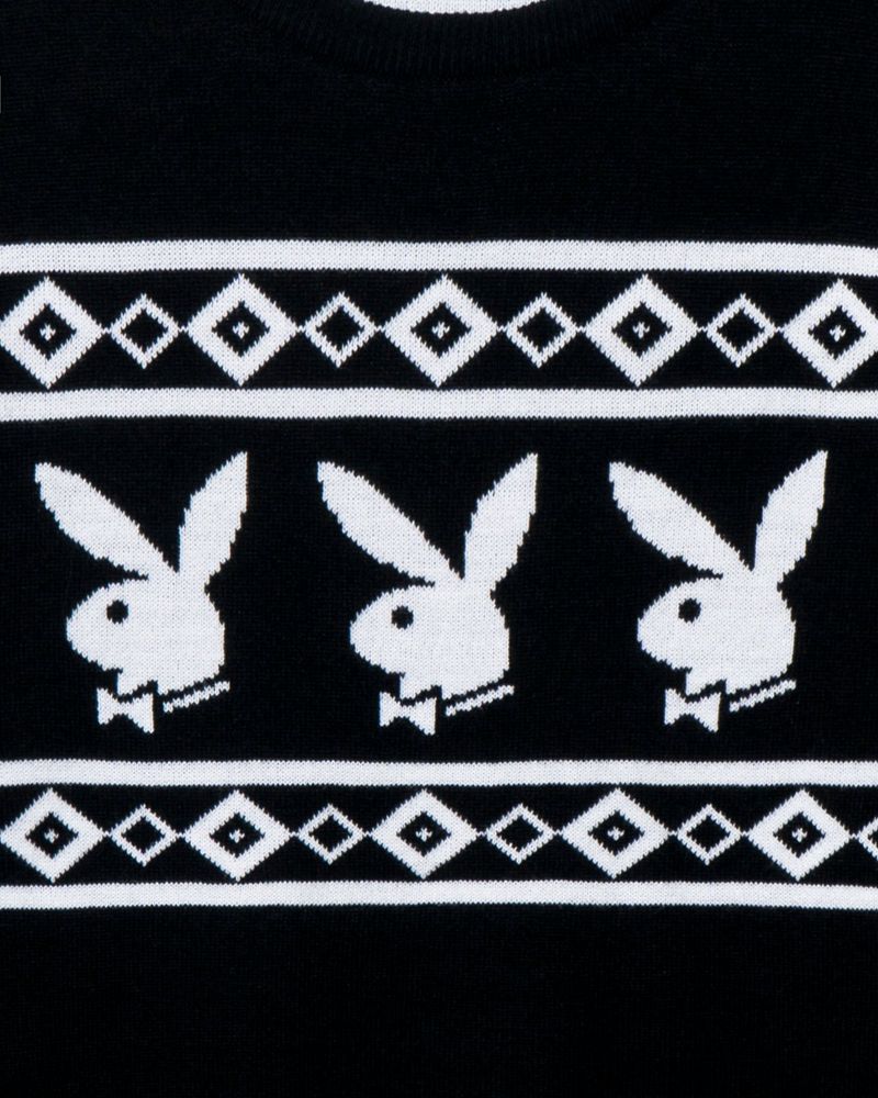 Pulovere Barbati Playboy Rabbit Head Knit Negrii | OTLW-67950