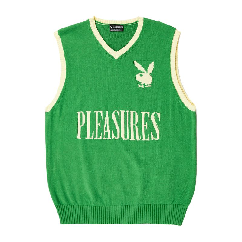 Pulovere Barbati Playboy X Pleasures Vintage Vest Verzi | OQGB-02571