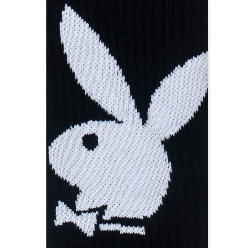 Sosete Barbati Playboy Bunny Crew Negrii | SVKZ-52038