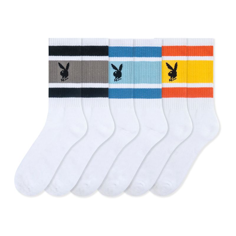 Sosete Barbati Playboy Three Pack Crew Colorati | PEMX-12987