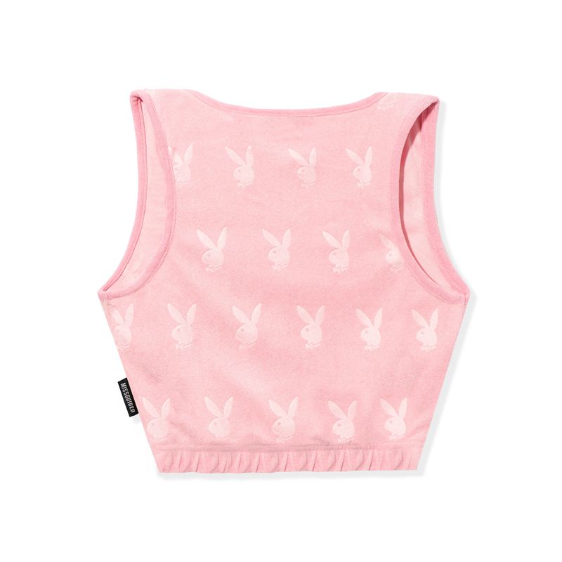 Tank Dama Playboy Missguided Sport Scoop Neck Roz | LXRD-08793