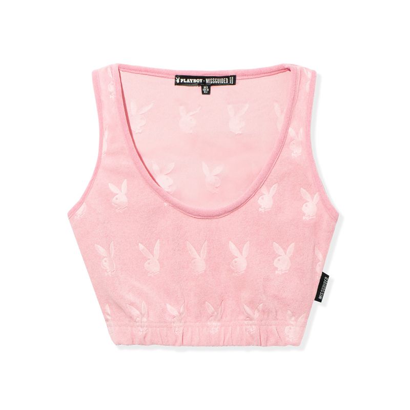 Tank Dama Playboy Missguided Sport Scoop Neck Roz | LXRD-08793