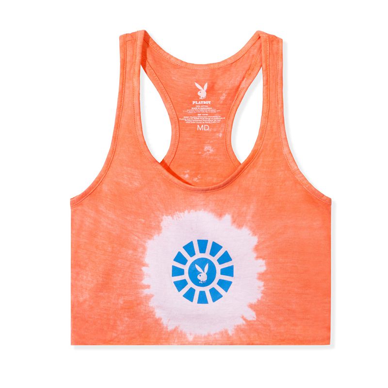 Tank Dama Playboy Sunburst Graphic Portocalii | GDEI-01584