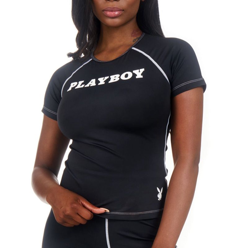 Tricouri Dama Playboy Active Contrast Stitch Tee Portocalii | WXMC-80415