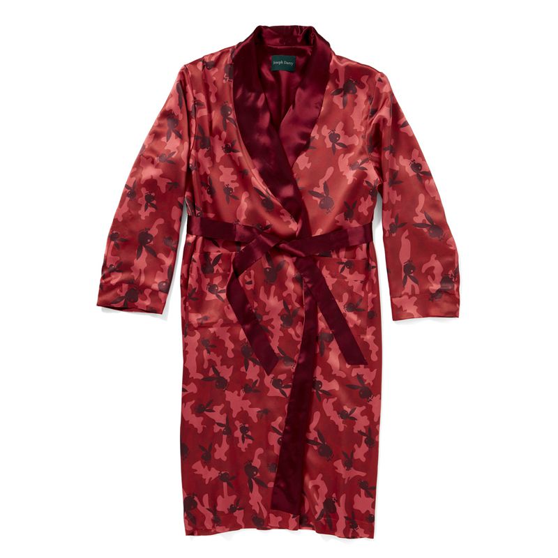 Îmbrăcăminte De Lounge Barbati Playboy Duke + Dexter Silk Camo Robe Rosii | HQJF-39278