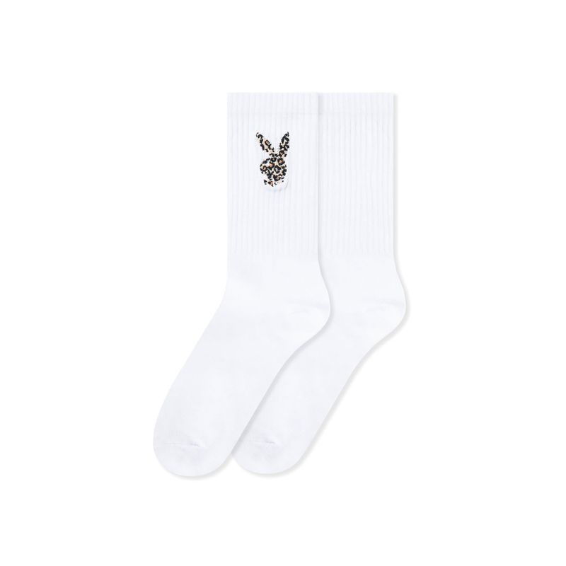 Îmbrăcăminte De Lounge Dama Playboy Leopard Print Bunny Socks Negrii | UMLK-73258