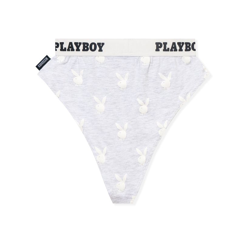 Îmbrăcăminte De Lounge Dama Playboy Sport High Waisted Y Gri | FXWD-21637