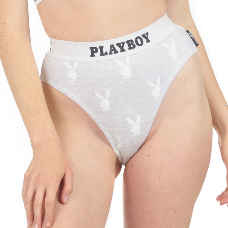 Îmbrăcăminte De Lounge Dama Playboy Sport High Waisted Y Gri | FXWD-21637