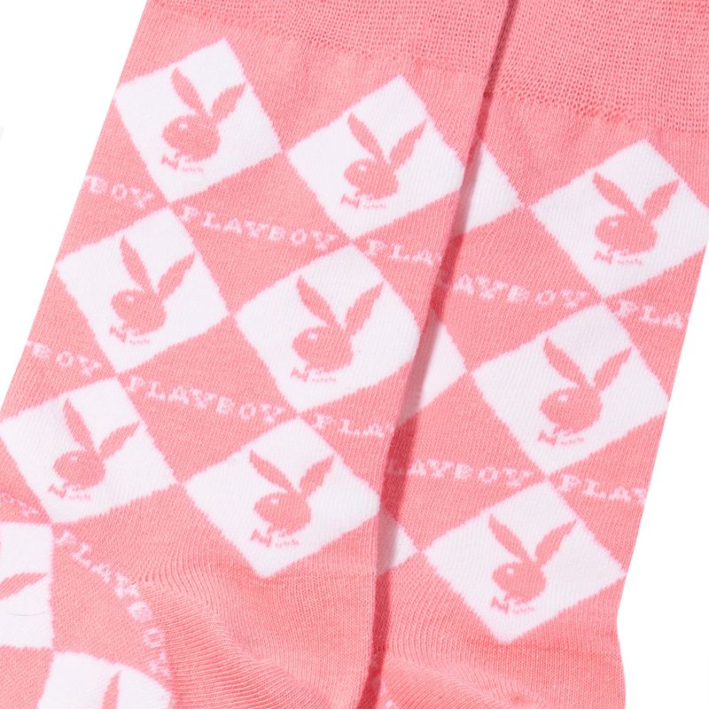 Îmbrăcăminte De Lounge Dama Playboy Women S Rabbit Head Argyle Socks Negrii | SWDP-08931