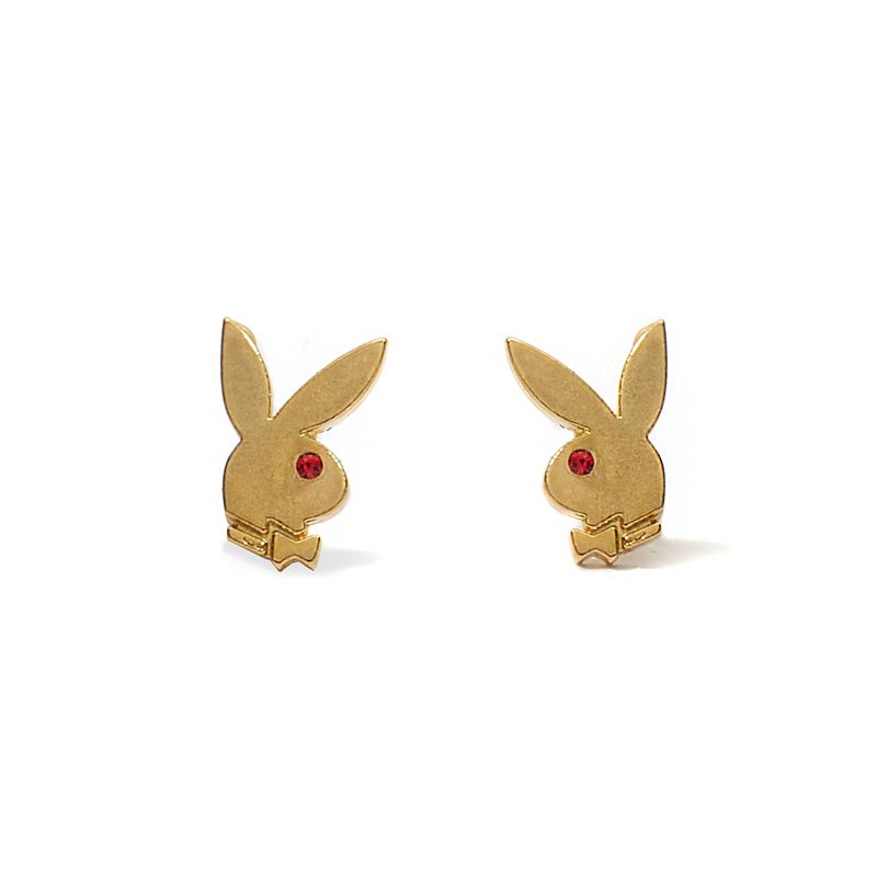 Bijuterii Dama Playboy Bunny Stud Earrings Aurii | LZSK-84526