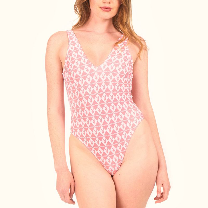 Costume De Baie Dama Playboy One Piece Monogram Roz | WGBF-17398