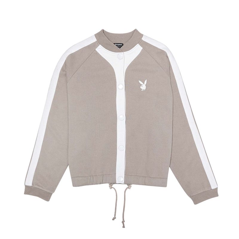 Jacheta Dama Playboy Bunny Bomber Gri | SJCE-24906