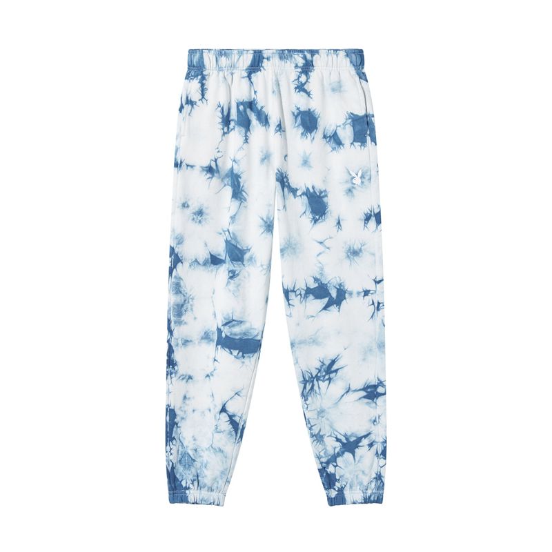 Pantaloni Dama Playboy Crystal Tie-Dye Sweat Albastri | ZKTL-07618