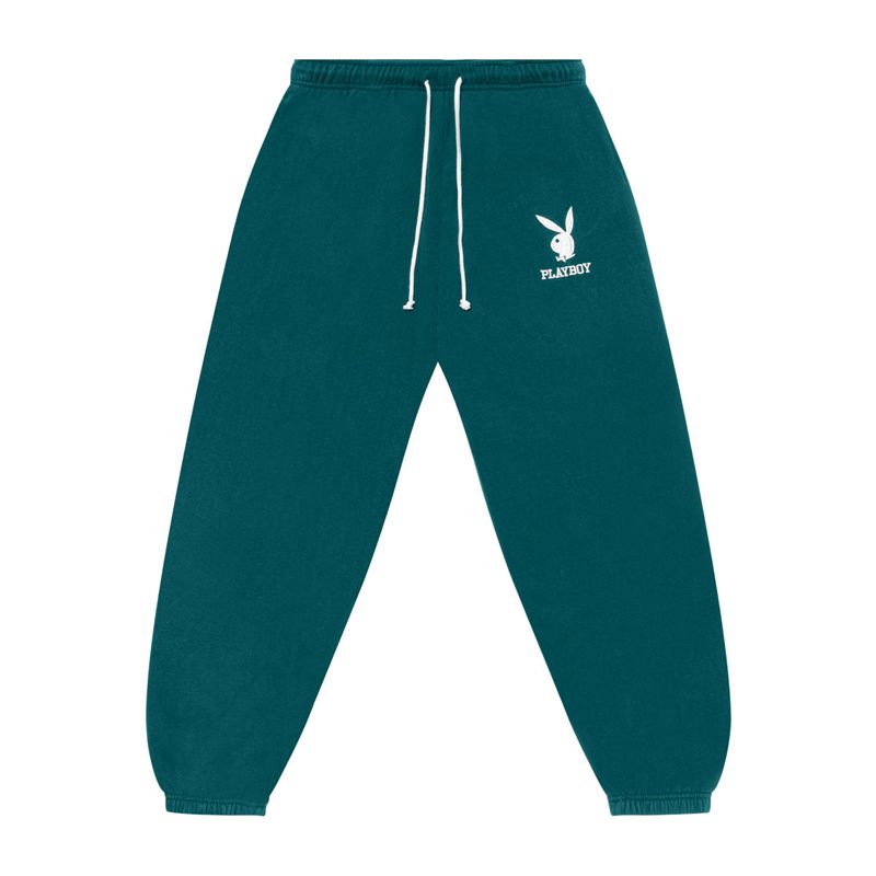 Pantaloni Dama Playboy Graduate Sweats Verzi | RKIO-18439