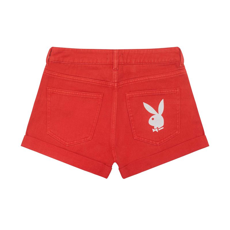 Pantaloni Scurti Dama Playboy Bright Bunnys Rosii | GRAO-75981